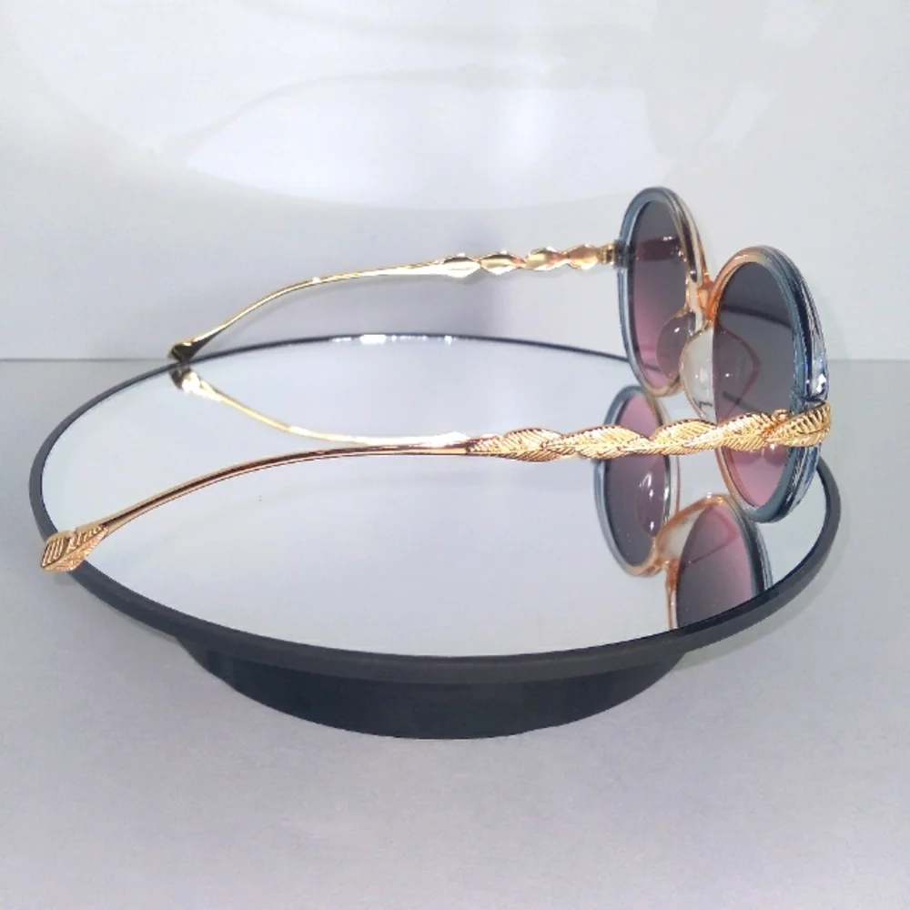 It's A New Day Blue Round Sunglasses - Picture 6 of 10